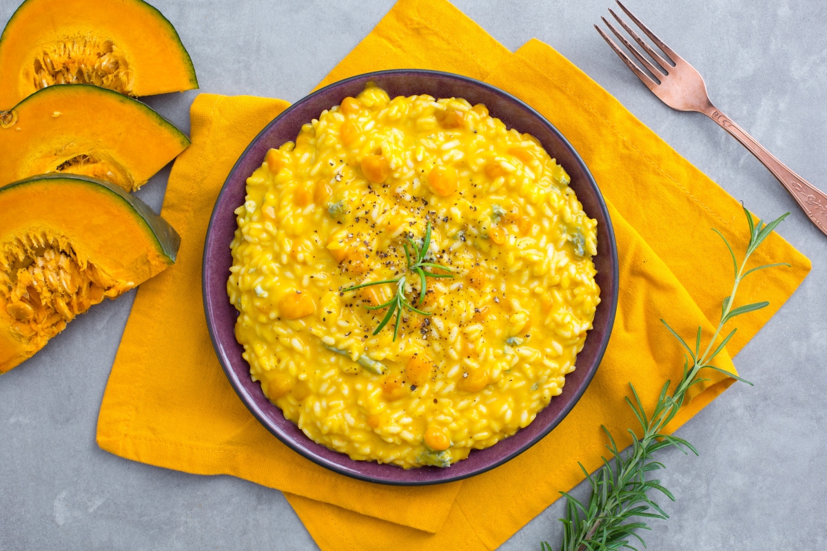 Risotto mit Kürbis und Gorgonzola