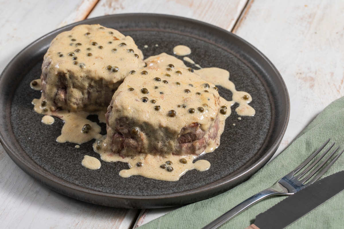 Filet mit grünem Pfeffer