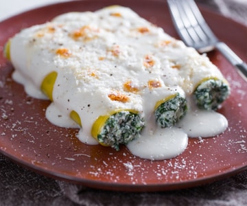 Cannelloni mit Ricotta und Spinat