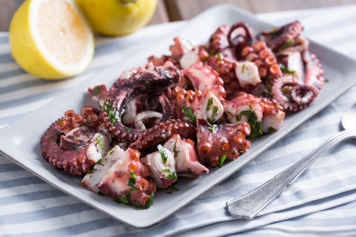 Petersilien-Oktopus-Salat