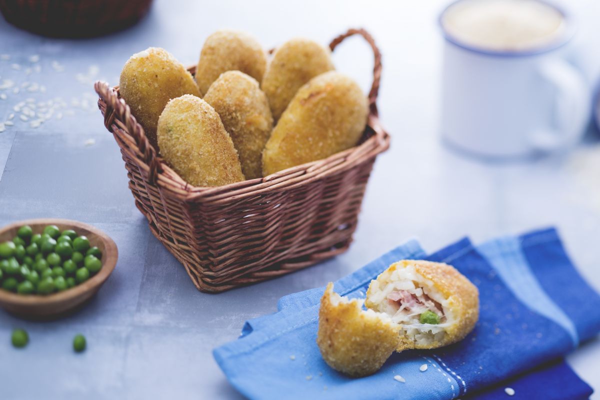 Reis-Kroketten aus dem Ofen