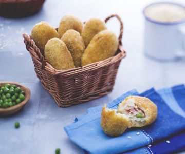 Reis-Kroketten aus dem Ofen