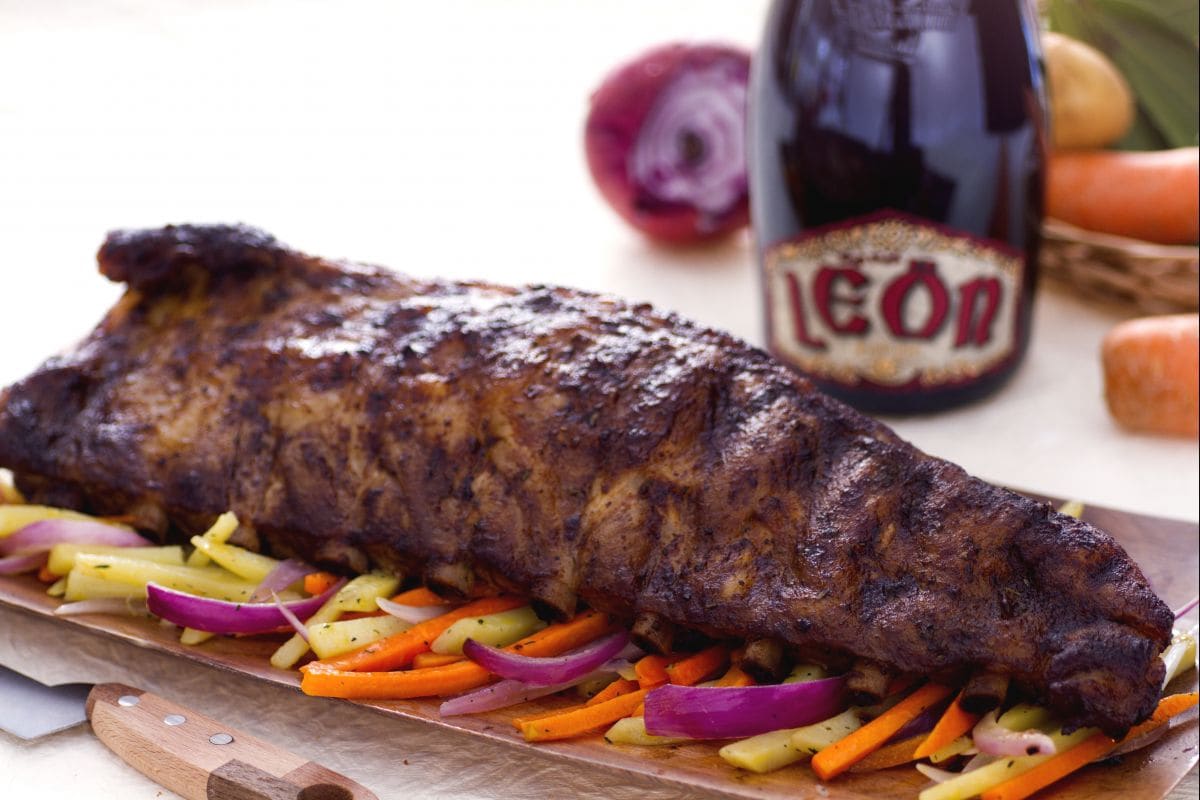 Bier-Rippchen mit Gemüse