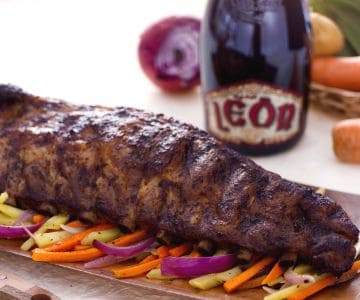 Bier-Rippchen mit Gemüse