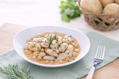 Vollkorn-Gnocchetti mit Kichererbsen und Thunfisch