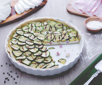 Herzhafte Torte mit Ricotta und Zucchini