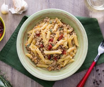Penne mit Truthahnragout