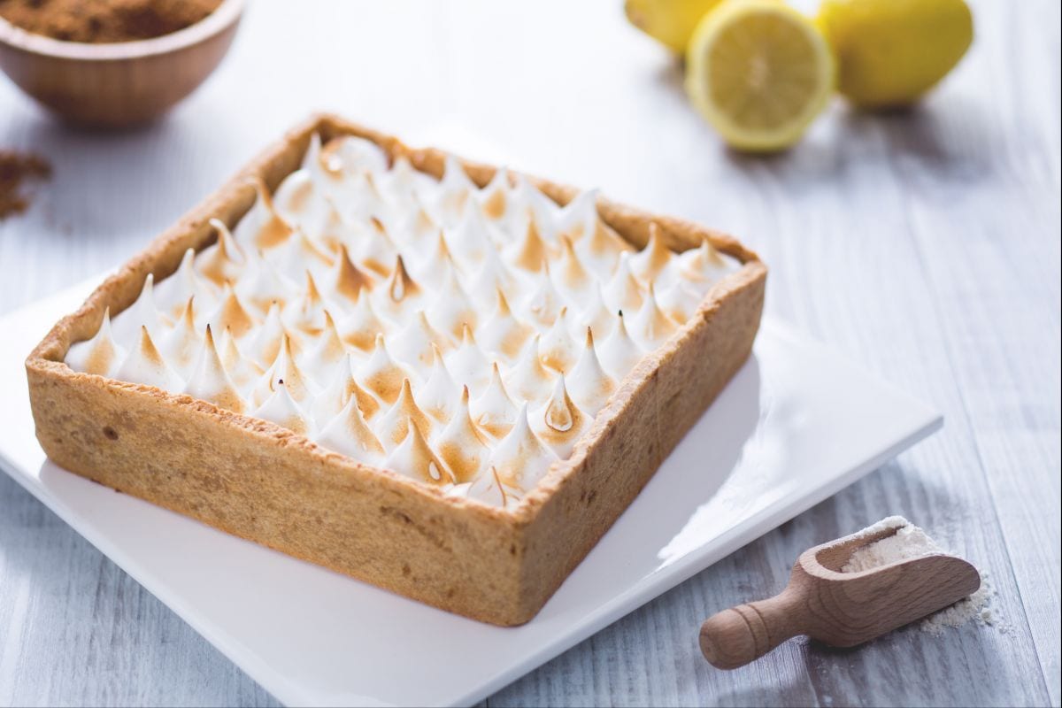 Tarte mit Zitronencreme und Baiser