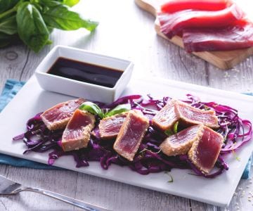 Thunfisch glasiert mit Sojasoße