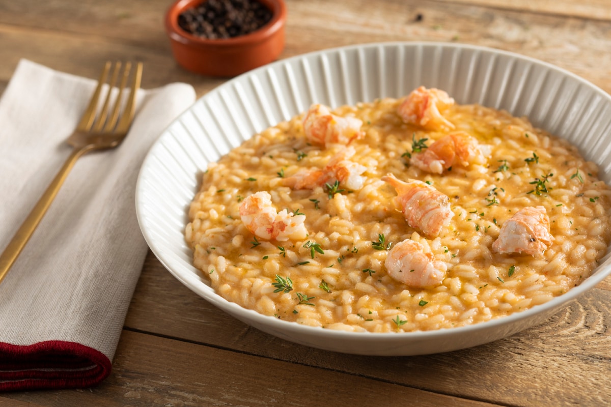 Risotto mit Scampi-Creme