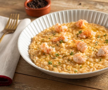 Risotto mit Scampi-Creme