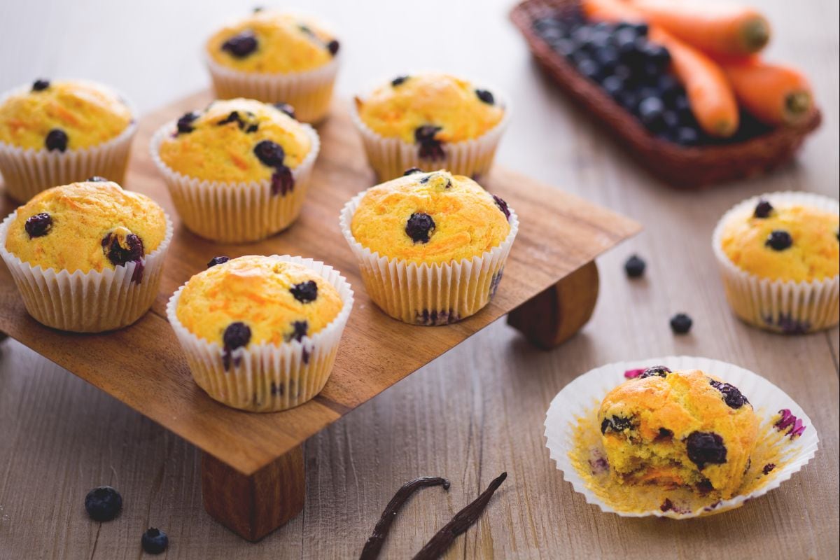 Möhren-Heidelbeer-Muffins