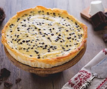 Filo-Teig-Torte mit Ricotta und Schokolade
