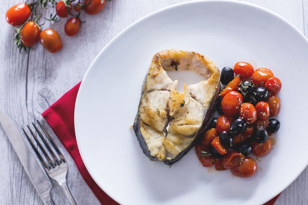 Gegrilltes Adlerfisch-Steak