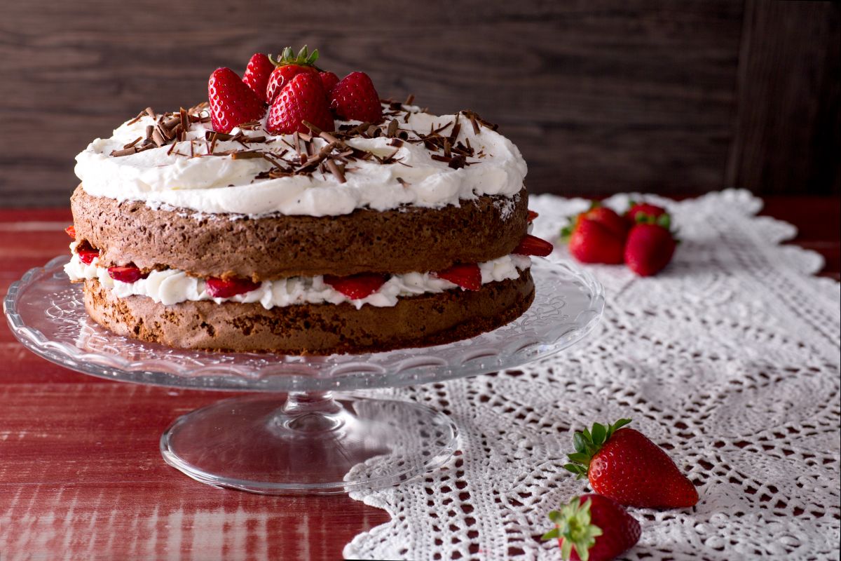 Schokoladen-Erdbeerkuchen