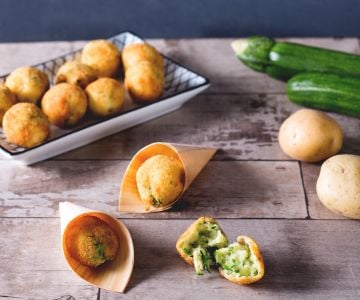 Zucchini- und Kartoffelbällchen