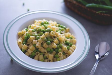Nudeln mit Erbsen