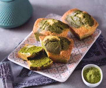 Kastenkuchen mit Matcha-Tee