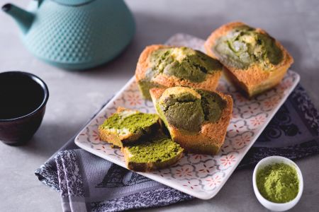Kastenkuchen mit Matcha-Tee