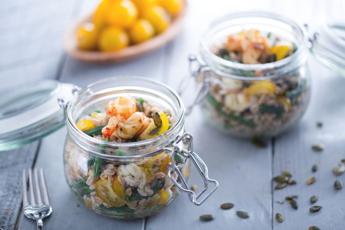 Dinkel-Garnelen-Salat