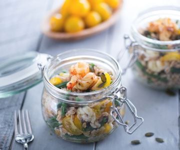 Dinkel-Garnelen-Salat