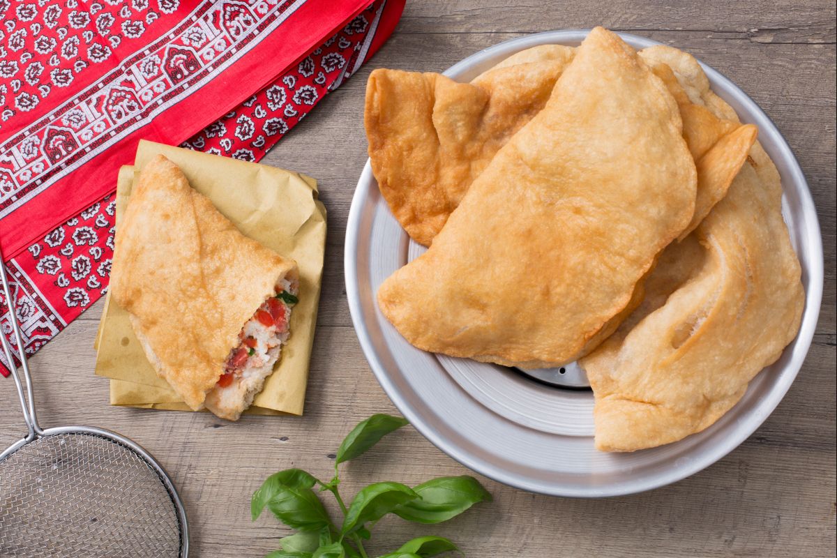 Frittierte Pizza