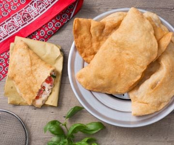 Frittierte Pizza