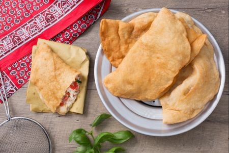 Frittierte Pizza