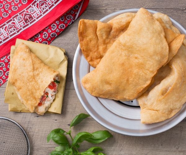 Frittierte Pizza