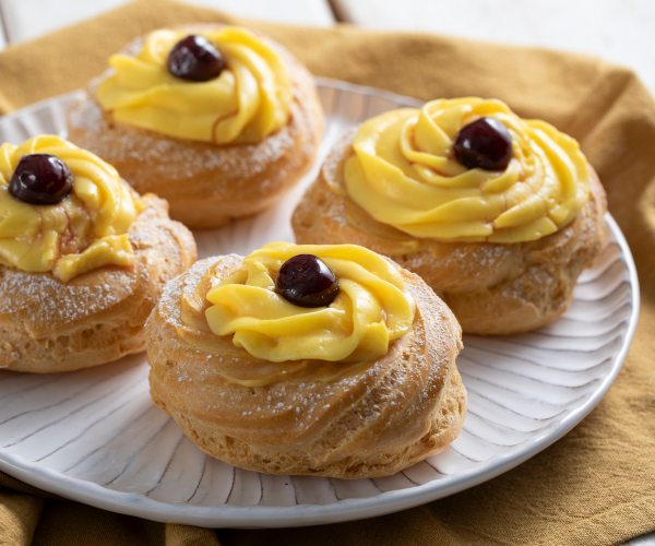 Ofengebackene San Giuseppe Krapfen