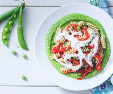 Pasta mit Erbsenschoten