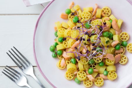 Mini-Safran-Räder mit Lachs