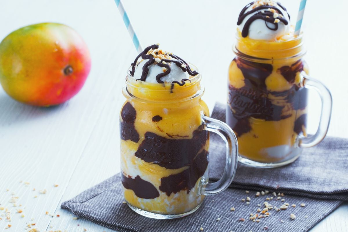 Mango-Schokolade-Frappé