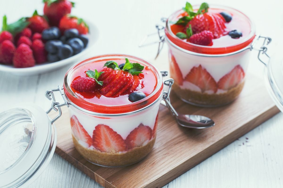 Käsekuchen im Glas