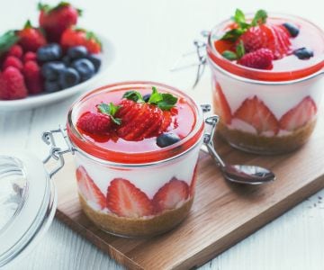 Käsekuchen im Glas