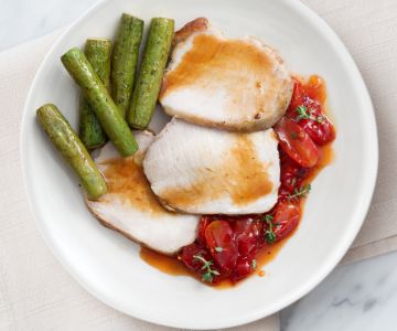 Schweinerücken mit Tomatenkonfitüre