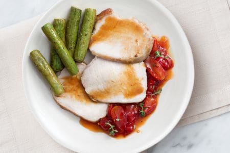 Schweinerücken mit Tomatenkonfitüre