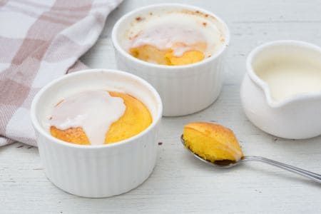 Zitronen-Ricotta-Soufflé mit Zitronen-Zimt-Soße