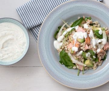 Gerstensalat mit Lachs