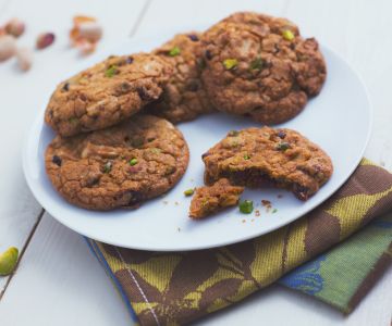 Blaubeer-Pistazien-Cookies
