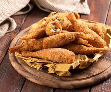 Gefüllte und frittierte Rotbarben