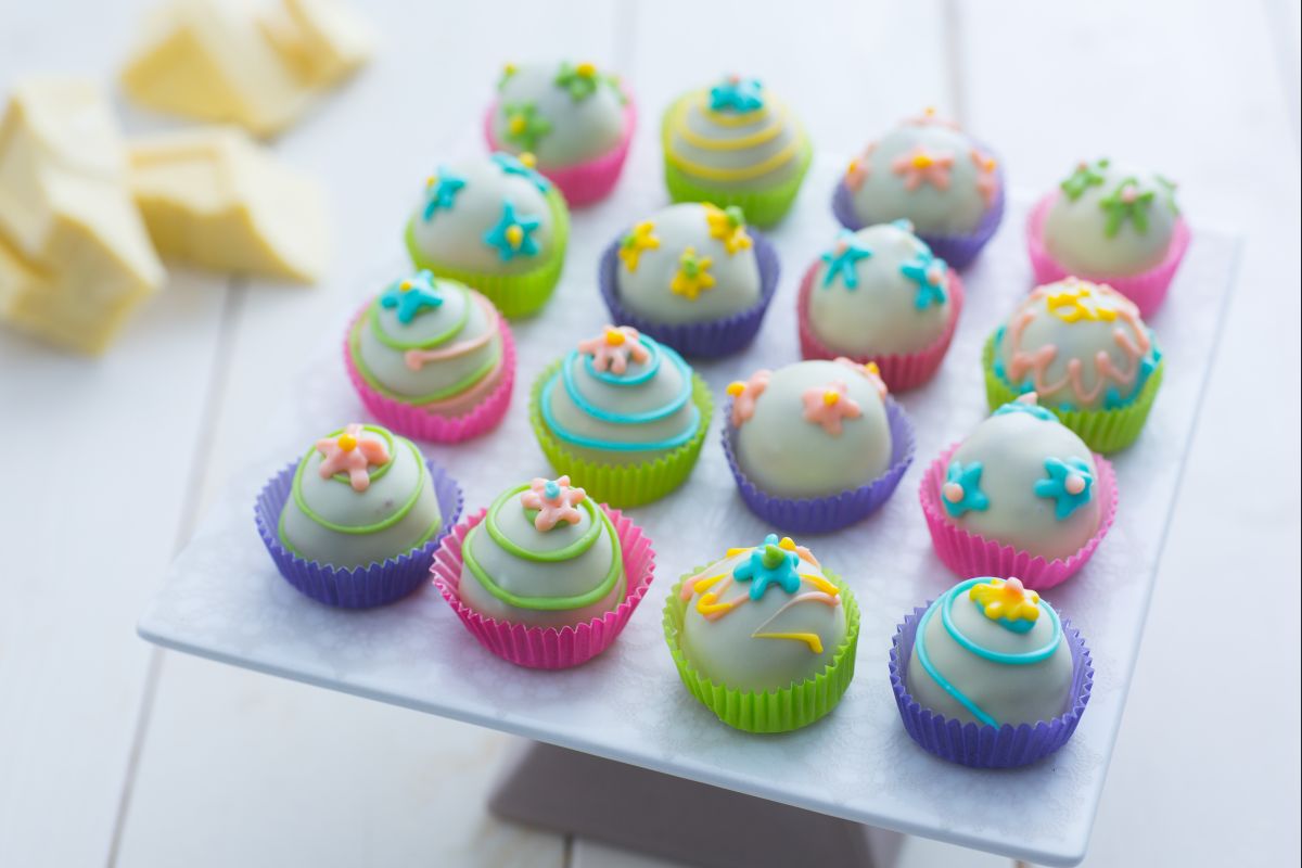 Bonbons mit weißer Schokolade