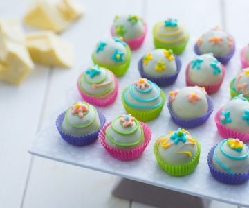 Bonbons mit weißer Schokolade