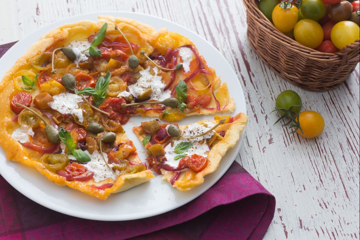 Tomaten und Kapern Tatin