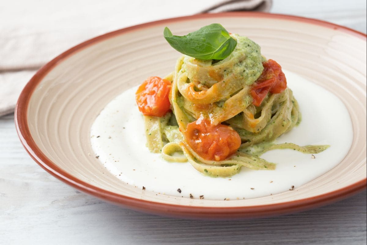 Dreifarbige Pasta