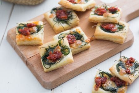 Blätterteig mit Mönchsbart und 'Nduja