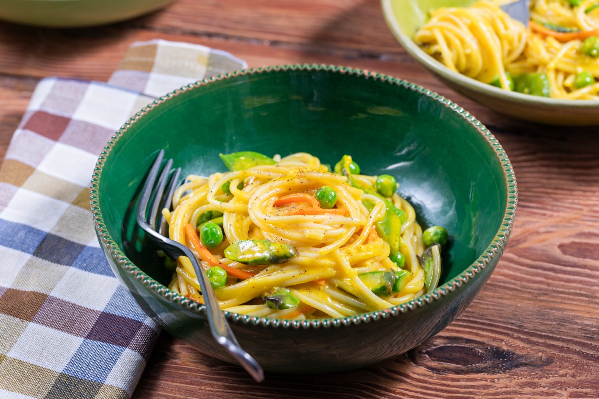 Gemüse-Carbonara