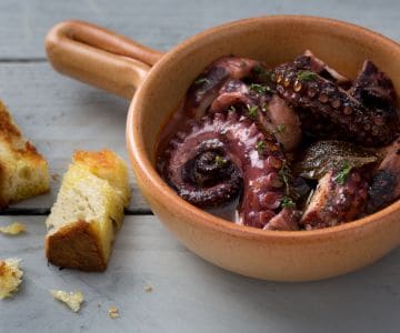 Geschmorter Oktopus