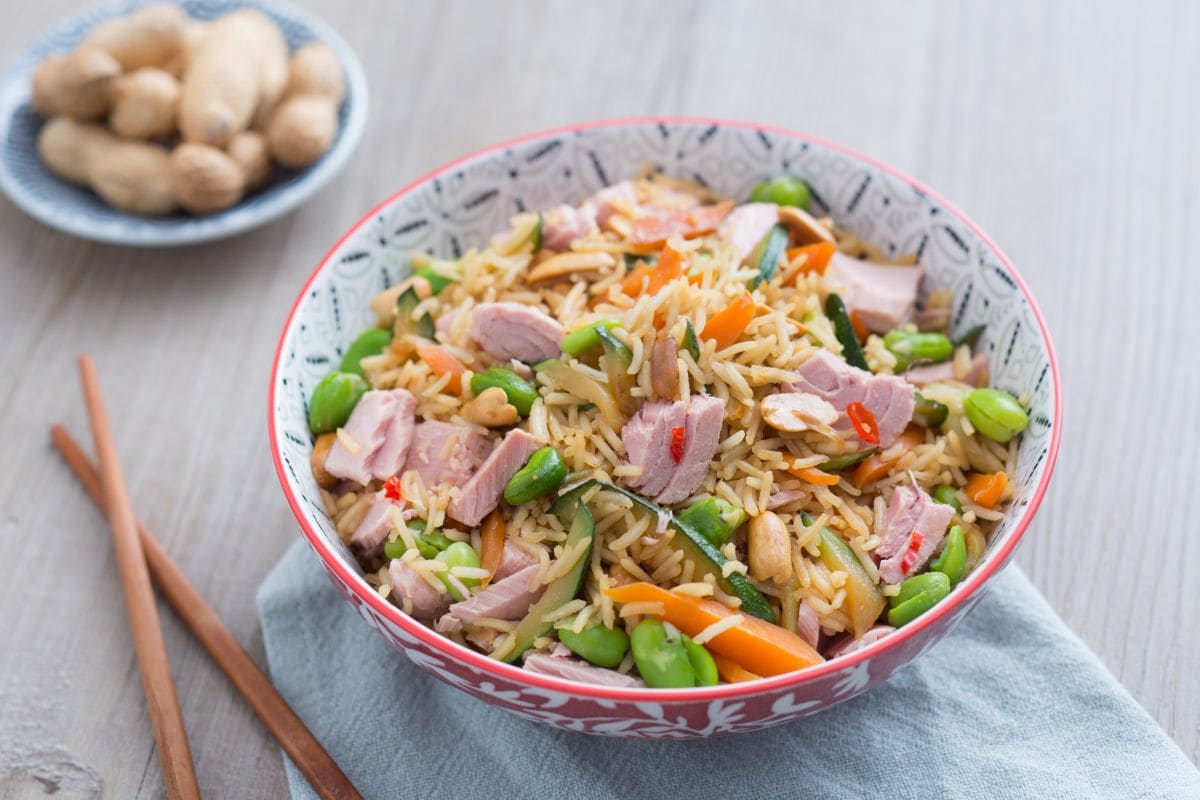 Gebratener Reis mit Thunfisch