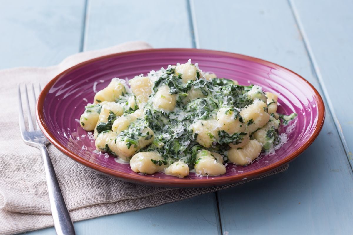 Gnocchi mit Stracchino und Spinat